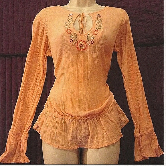 LINEN CRINKLE TOP - Picture 3 of 5